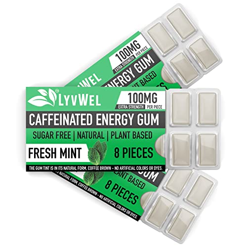 Price 10636.00 Rs LyvWel Energy Gum 100mg Caffeine per gem All