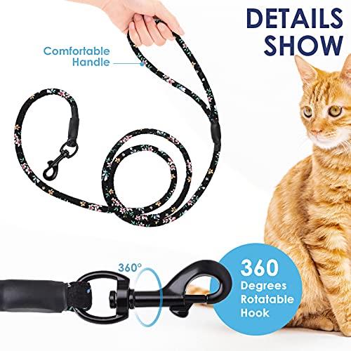 Simpeak-Katzengeschirr-Katze-Geschirr-mit-Leine-und-Halsbaender-Katzenleine-Katzengeschirr-Ausbruchsicher-fuer-Kitten-Schwarz