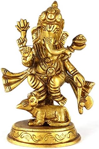 ASHIRWAD 13 inches Big Lord Ganesha Brass Statue Idol Sculpture Murti Vinayagar Ganpati Bappa Morya (Ganesha-022)