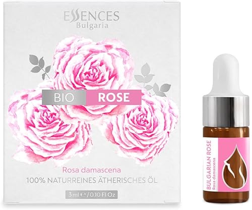 Miniatura 2 de Essences Bulgaria Aceite esencial de rosa orgánica, 0,1 onzas líquidas, 0.1 fl oz, rosa damascena, 100% puro y natural, sin diluir, grado