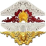 MYPRACS Barock Fondant Formen Silikonformen mit Spiralrand Und Spitze Engel Bonbon Form Zum Dekorieren Von Kuchen Cupcake Topper Polymer Ton Blütenpaste 2er Set