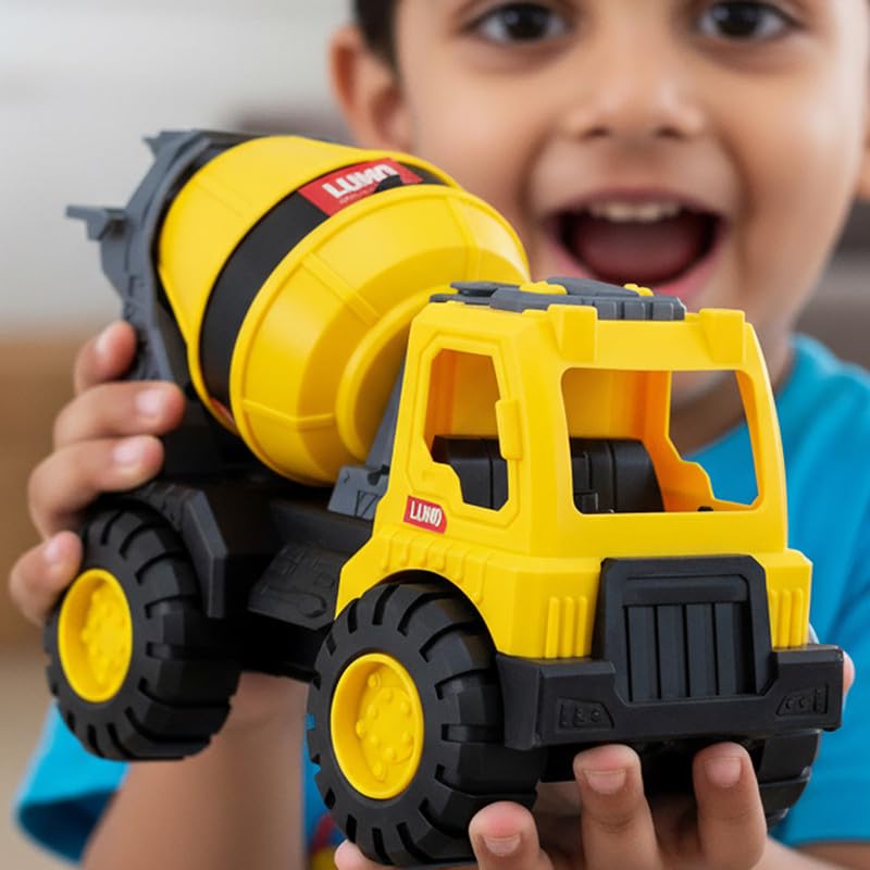 Cement Mixer Truck Toy with 360 Degree Rotating Drum, Friction Powered Construction Vehicle, Engineering Transport Carrier, Push and Go Pretend Play Gift Toys for Kids| Boys and Girls 3+ Years-image-24