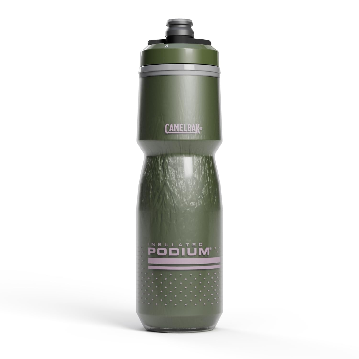 CAMELBAK Podium Chill - Borraccia termica per bicicletta, 680 ml, facile da spremere, adatta alla maggior parte delle gabbie per biciclette, Deep Fern