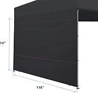 Vista 2 de Joramoy Paredes laterales de tienda de campaña para toldo desplegable de 10 x 10, paquete de 3 protectores solares instantáneos para toldo
