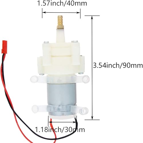 Miniatura 2 de Fielect Bomba de diafragma autocebante 5-12V Motor Bomba de agua de absorción de impactos Bomba de diafragma DC Boca de cobre de 0.197 in R385 con