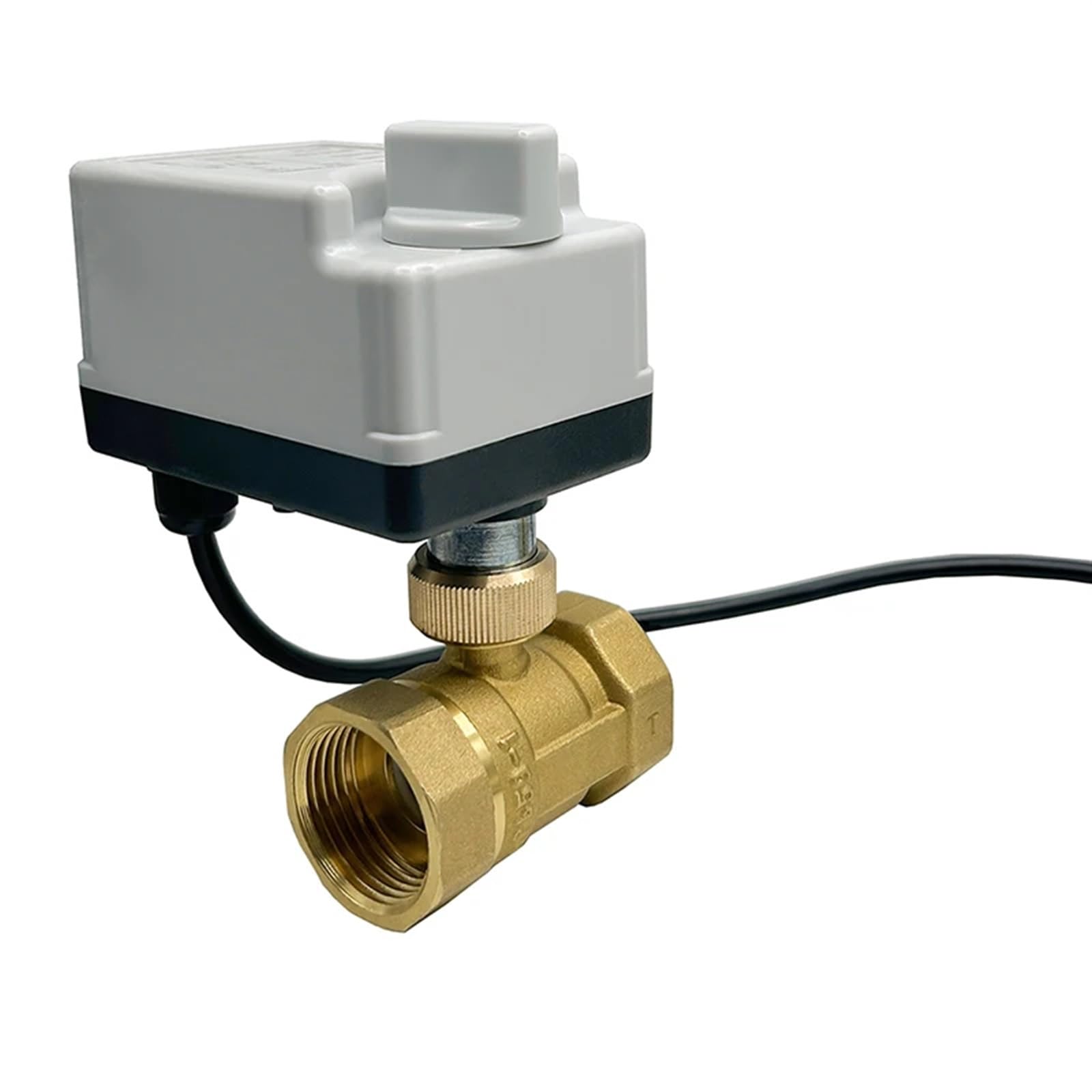 Válvula de Bola motorizada latón 2 vías DN15-DN50 Actuadores eléctricos 3 Cables y Controles con Interruptor Manual 220 V 12 24(220VAC,DN32)