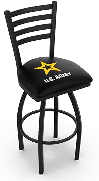 L014 U.S. Army 30" Swivel Bar Stool with Black Wrinkle Finish