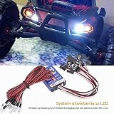 Zestaw świateł samochodowych RC Dilwe 12-LED, zestaw oświetlenia Symulacja migające światła kompatybilne z dla 1/10 1/8 RC Car/Truck/Crawler