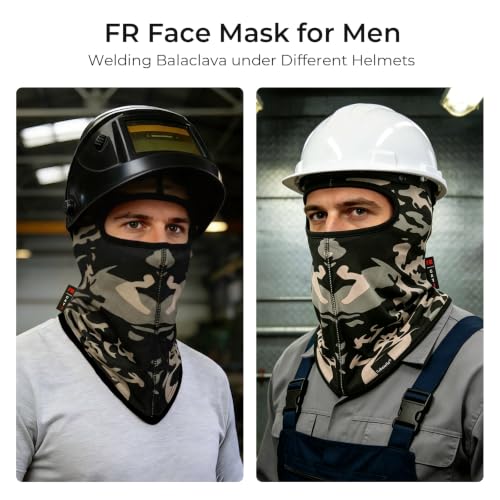 Image of FR Balaclava Face Mask Flame Resistant Balaclava FR Mask for Men Arc Rated NFPA2112 CAT2 Cover Hood for Welding