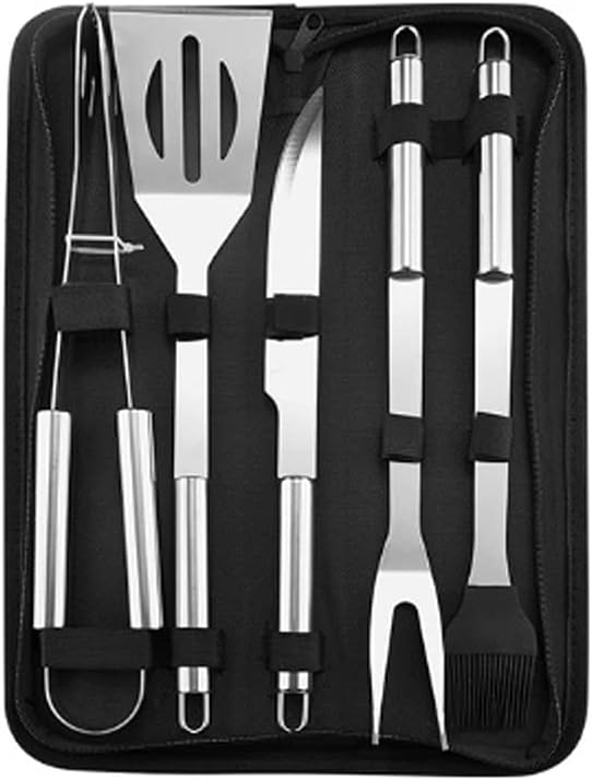 Stainless Steel Barbecue Tool Set Spatula Fork Brush Barbecue Appliance Outdoor Camping Cooking Tool Set
