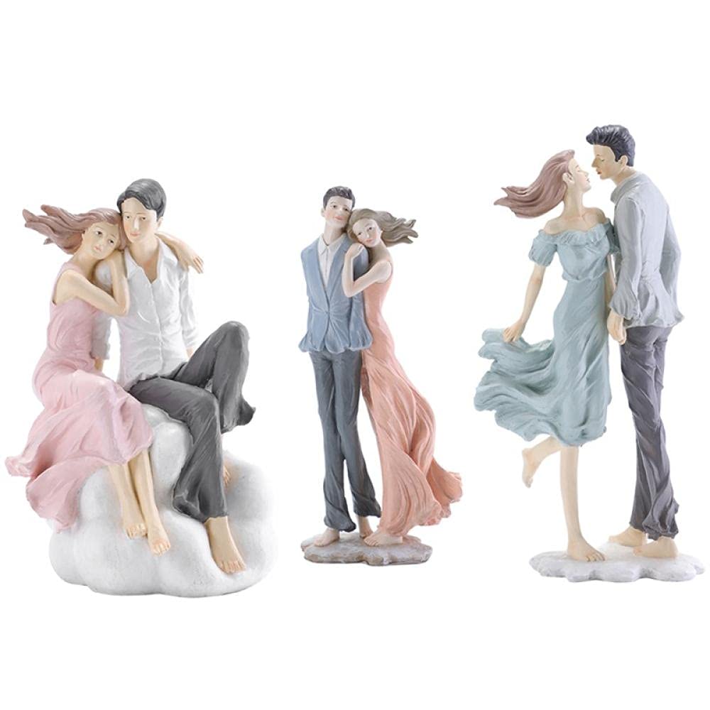Statuetka Ornament Figurki Z Żywicy Para Kochanków Wnętrze Domu Dekoracje Na Biurko-B