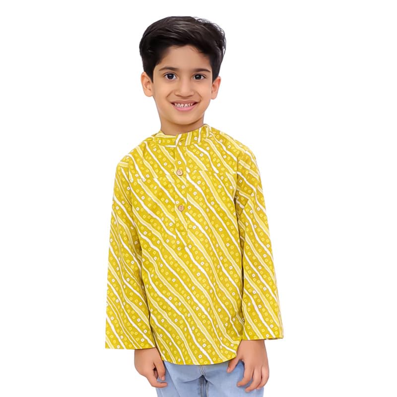 Image of superminis Boys Cotton Regular Fit Printed Kurta Shirt
