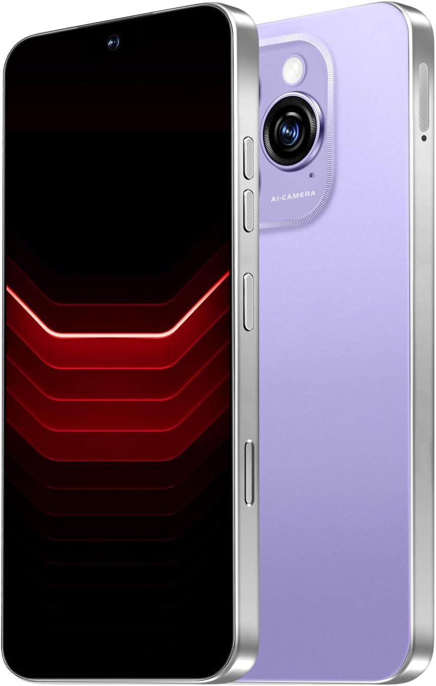 16PROMA X 5G Cell Phone,Smartphone Unlocked Cell Phone 16GB+512GB/6.99" Display/68MP+108MP Camera/7000 mAh Battery Super Endurance, Dual SIM Card/Face Unlock/GPS (Purple)