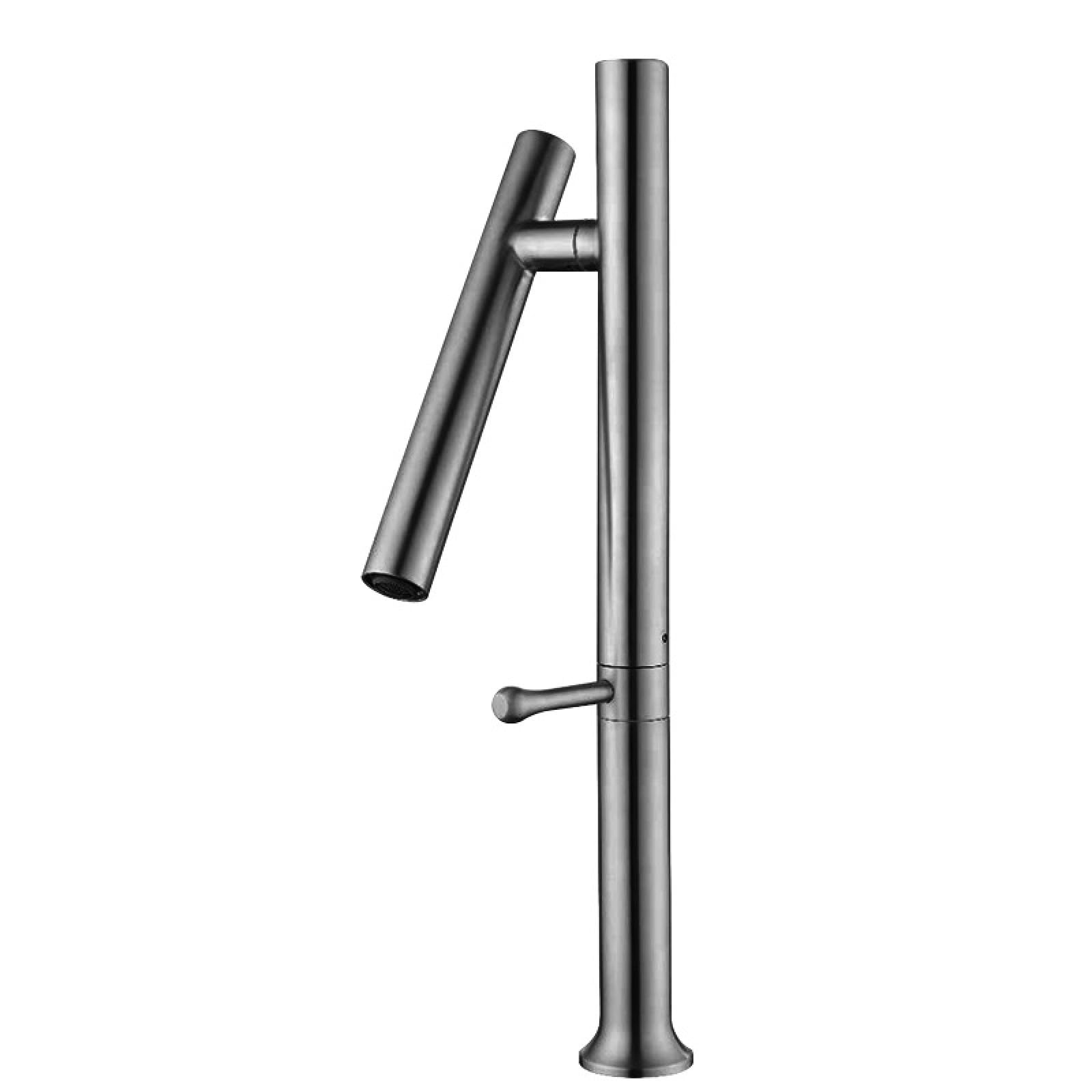 Fanjubei Pvd Gun Ash Hot And Cold Stainless Steel Rotating Kitchen Faucet, Shot Gray