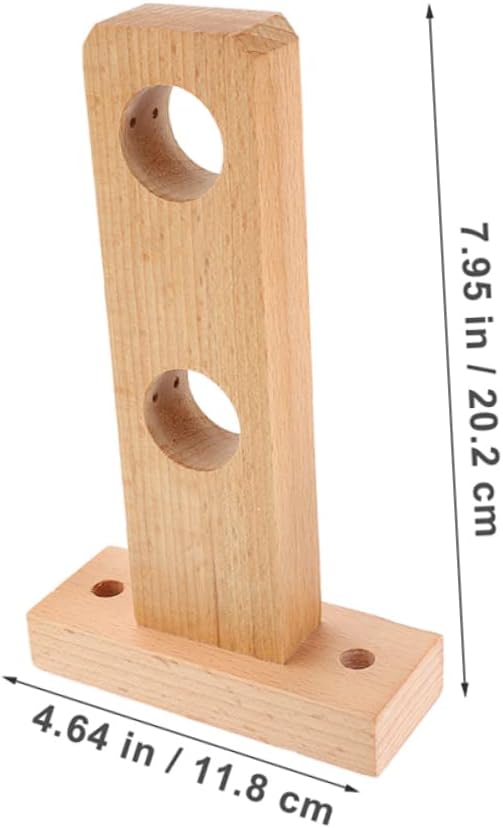 Homoyoyo 2pcs Wooden Curtain Rod Brackets for Wall Mount Sturdy Support Holders for Drapery and Curtain Rods Easy to Install Simple Design for Home and Office Use