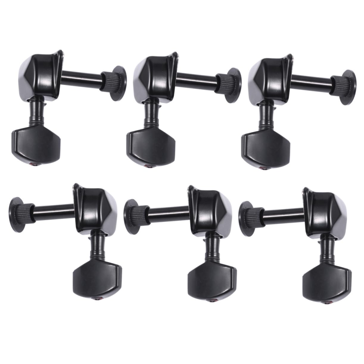 Abaodam 3er-sets Ersatz Für Abgenutzte Stimmwirbel Robuste Gitarren-stimmgeräte Aus Metall 3r3l-stimmschlüssel Für Gitarre Und Bass Schwarz 6 Stück * 3