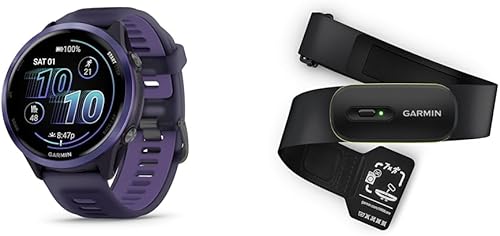 Paquete de Garmin Forerunner 570, 1.850 in, reloj inteligente avanzado con GPS para correr, pantalla AMOLED, funciones de entrenamiento y Paquete