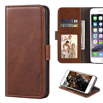 Capa para Infinix Smart 8 4G X6525, carteira de couro com slots para dinheiro e cartões, capa traseira de TPU macio com ímã para Infinix Smart 8 HD X6525 (6,6 polegadas), marrom