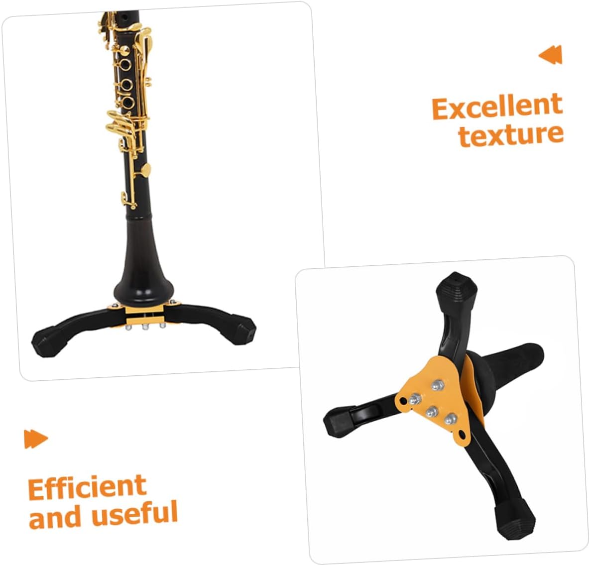 Mikinona Saxophone Stand Alto Sax Stand Clarinet Folding for Wind Instruments Portable Clarinet Support Holder