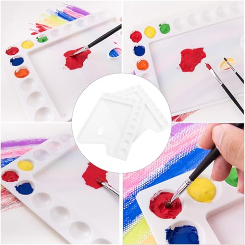 Bandejas plásticas para mezcla de colores paletas con compartimentos para pigmentos DIYEAH 6