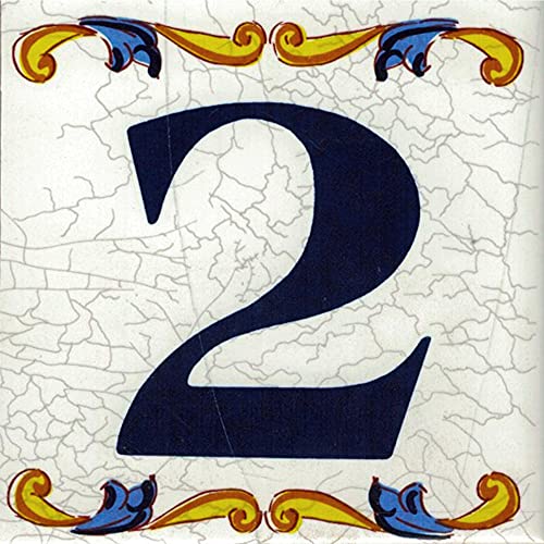 TORO DEL ORO. Números casa. Números y Letras en azulejo. Calca cerámica. Estilo craquelé. Nombres y direcciones. Diseño Craquelé 7,5 x 7,5 cms (2) Cover