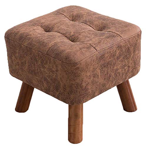 Reposapiés de madera maciza, reposapiés pequeño para cambiar zapatos, reposapiés creativo con patas, silla baja para mayor comodidad
