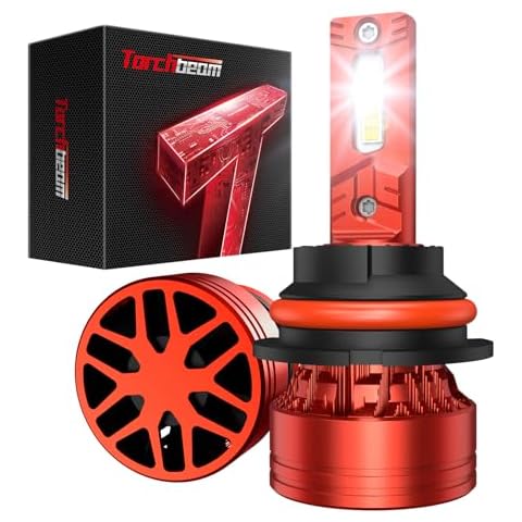 Torchbeam 9007/HB5 Fog Bulbs 65W 60000LM, 900% Ultra Brightness, 6500K Cool White 9007 Bulb, Plug and Play Stock Replacement Kit, Pack of 2 Cover