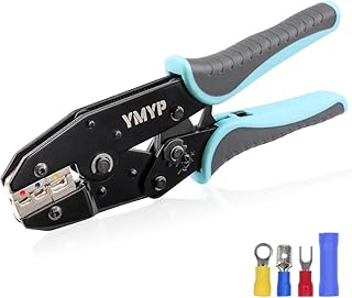 Precision Ratcheting Wire Crimper for Insulated Connectors (AWG 22-10 / 0.5-6.0mm²)