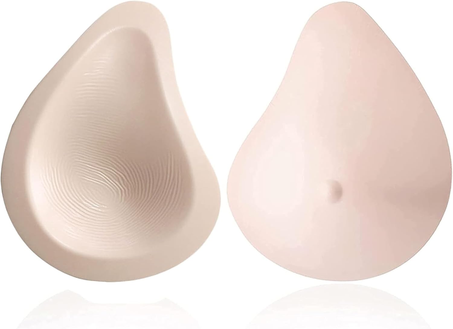 1 Pair Lightweight Asymmetrical Irregular Silicone Breast Forms, Concave Mastectomy Prosthesis Bra Pads Enhancer Inserts