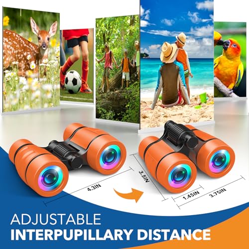 Image of 3-8 Year Old Boy Girl Toys: LET'S GO! Shockproof Binoculars for Kids Bird Watching 3 4 5 6 7 Year Old Boys Girls Outdoor Travel Toy for Kid Ages 4-7 Toddler Stocking Stuffers