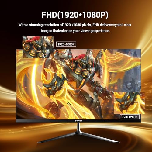 Image of 24.5 Inch Gaming Monitor, 200Hz Refresh Rate, FHD 1920x1080, Fast Response Time, Built-in Speakers, Metal Stand, VESA Compatible, for PC Gamers and Home Setup