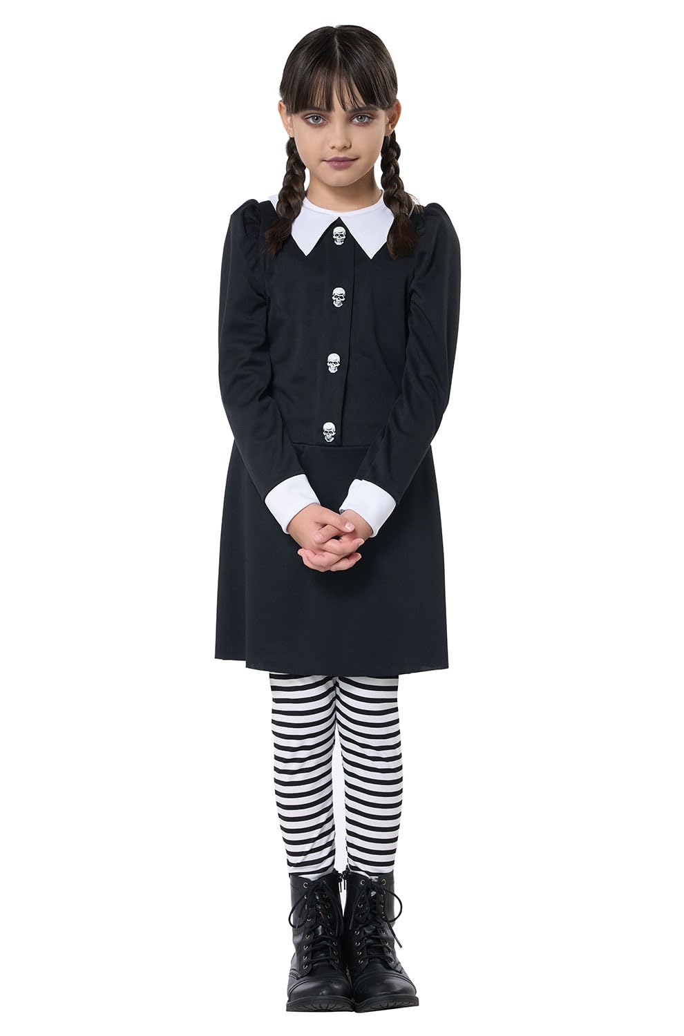 California Costumes, Dreadful Child, Child Size Large, Black/White