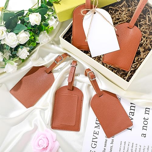 Amylove 48-Pack PU Leather Luggage Tags