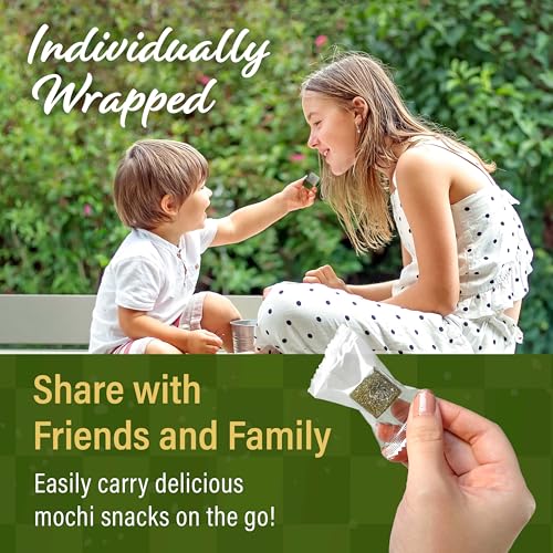 YAMASAN KYOTO UJI Japanese Matcha Agar Mochi Candy, Soft and Chewy Texture, Cute Bite-Size, Traditional Japanese Gummy Sweets, Individually Wrapped, 290g(10.2oz)