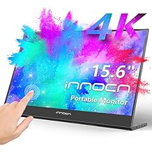 INNOCN 15.6" 4K Portable Monitor Touchscreen 3840 x 2160 USB C HDMI External Gaming Monitor Second Computer Screen Travel Portable Monitor for Laptop w/Kickstand