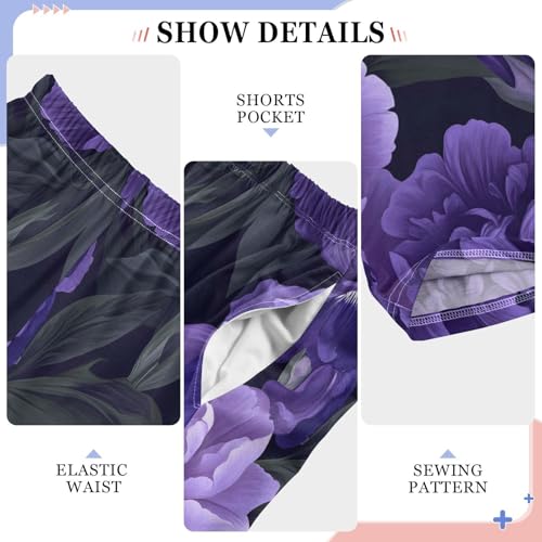 Purple Flower Paisley Mexican Pajama Pants Long Sleep Pant Soft PJ Bottoms Sleepwear4