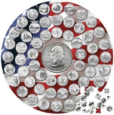 500 Piece Two-sided State Quarter Jigsaw Puzzle
