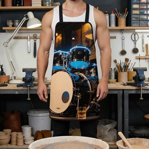Delantal de trabajo Cool Drum con 8 bolsillos ajustable miniatura 4