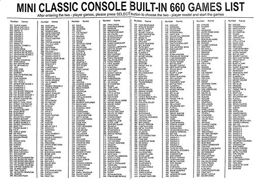 Retro Game Console,Classic Video Game Console AV Output Mini NES Console 660 in 1 Built-in Plug and Play Video Games with 2 Controllers Handheld Games for Kids & Adults - Thumbnail 2