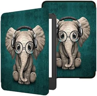 Kindle 6" 2022 e-Reader Case, WOOPTOR Case for All-New Kindle Paperwhite e-readers 6"(11th Gen, 2022 Release),Ultra Lightweight Slim PU Leather Protective Cover with Auto Wake/Sleep (Elephant)