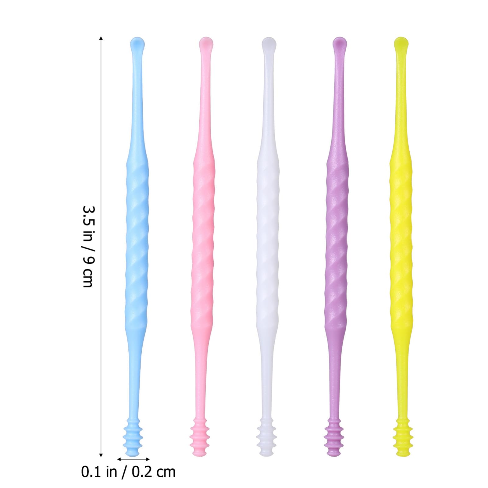 CALLARON 5 Series Limpiador De Cerumen Limpieza Limpiador De Orejas Herramienta De Limpiador De Oídos Removedor De Cerumen En Espiral Abdominales De Plastico 20 Piezas X 5