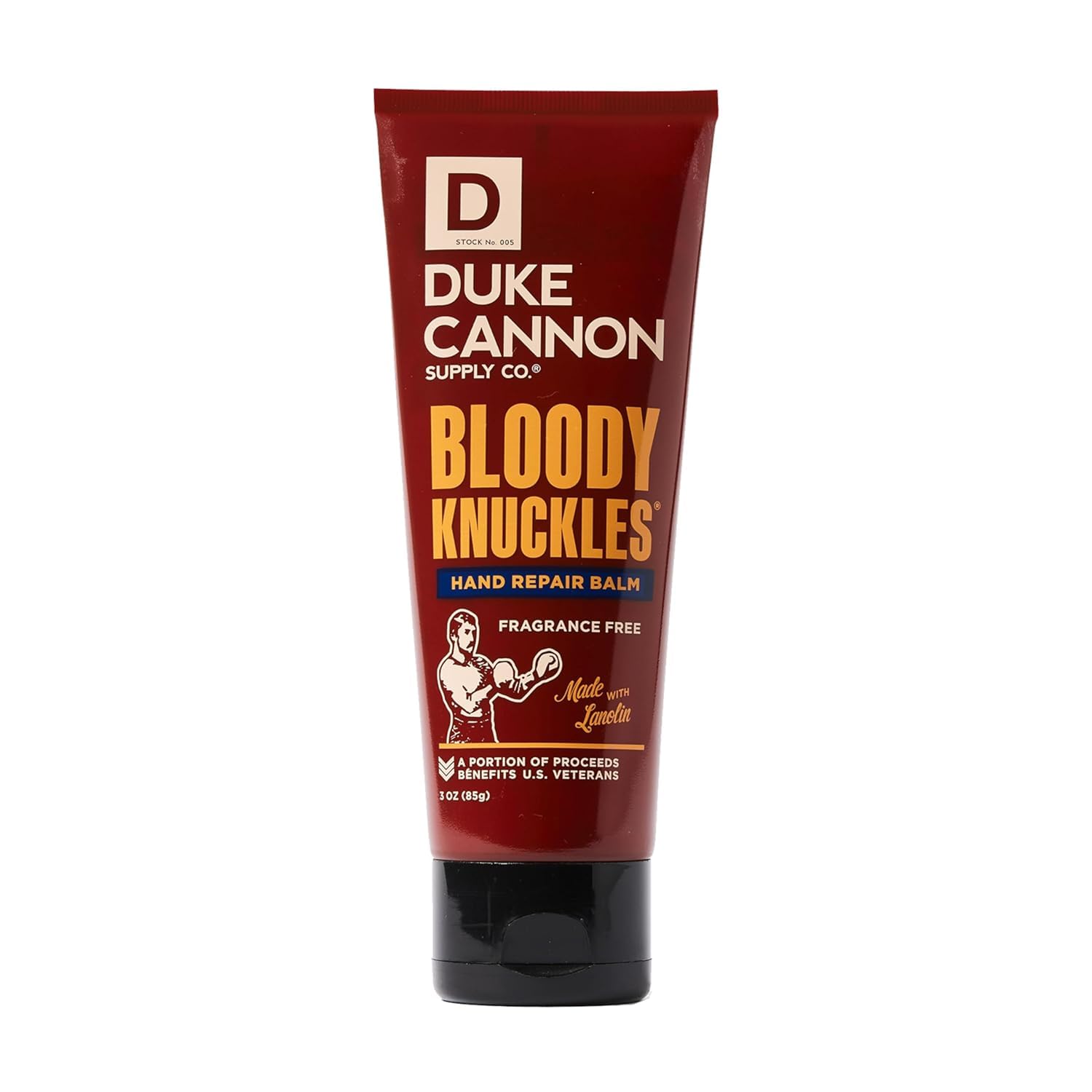 Duke Cannon Bloody Knuckles Hand Repair Balm - Unscented Moisturizing Cream, Non-Greasy Lanolin Formula for Dry, Cracked Hands, 3 oz. (Travel Size)