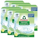 Frosch Limonen Geschirrspül-Tabs 50 Tabs - Reinigung und Glanz (6er Pack)