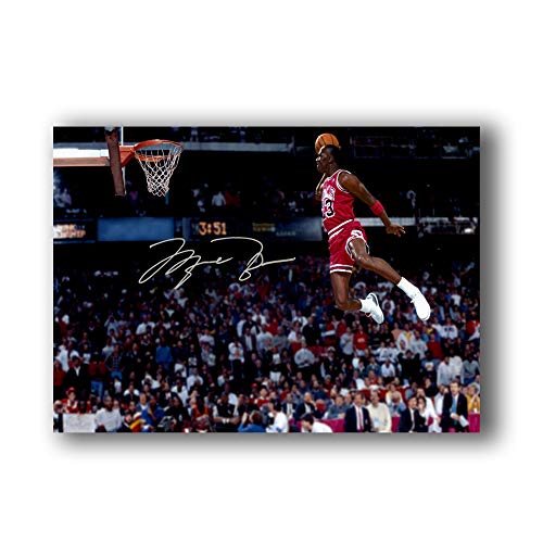 Tableau Michael Jordan flying dunk en toile premium 90x140cm