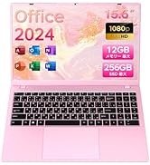 Amazon.co.jp: ノートパソコン Office2024搭載 15.6型IPS液晶 ピンク