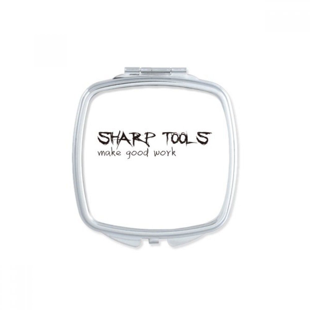 Miroir de poche portable avec slogan motivant, cadeau mignon et utile