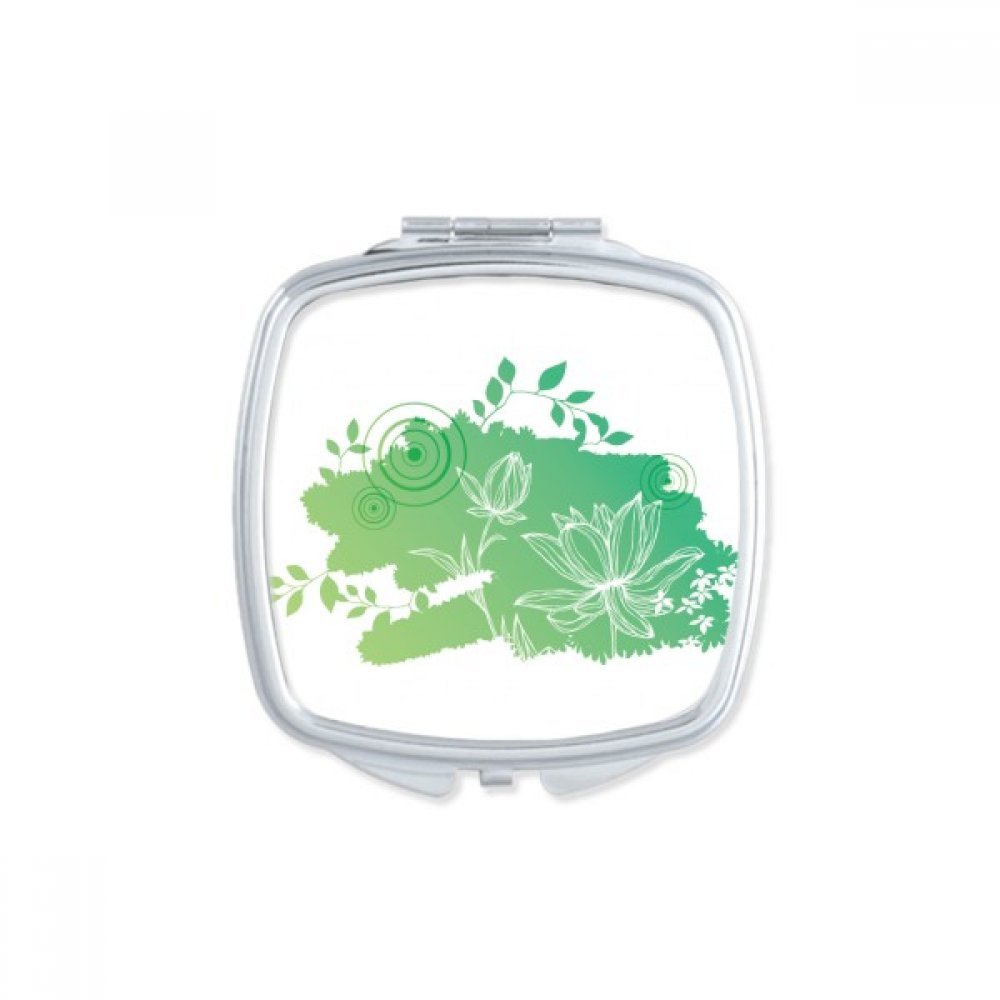 Miroir de poche à la main pour maquillage précis nomade