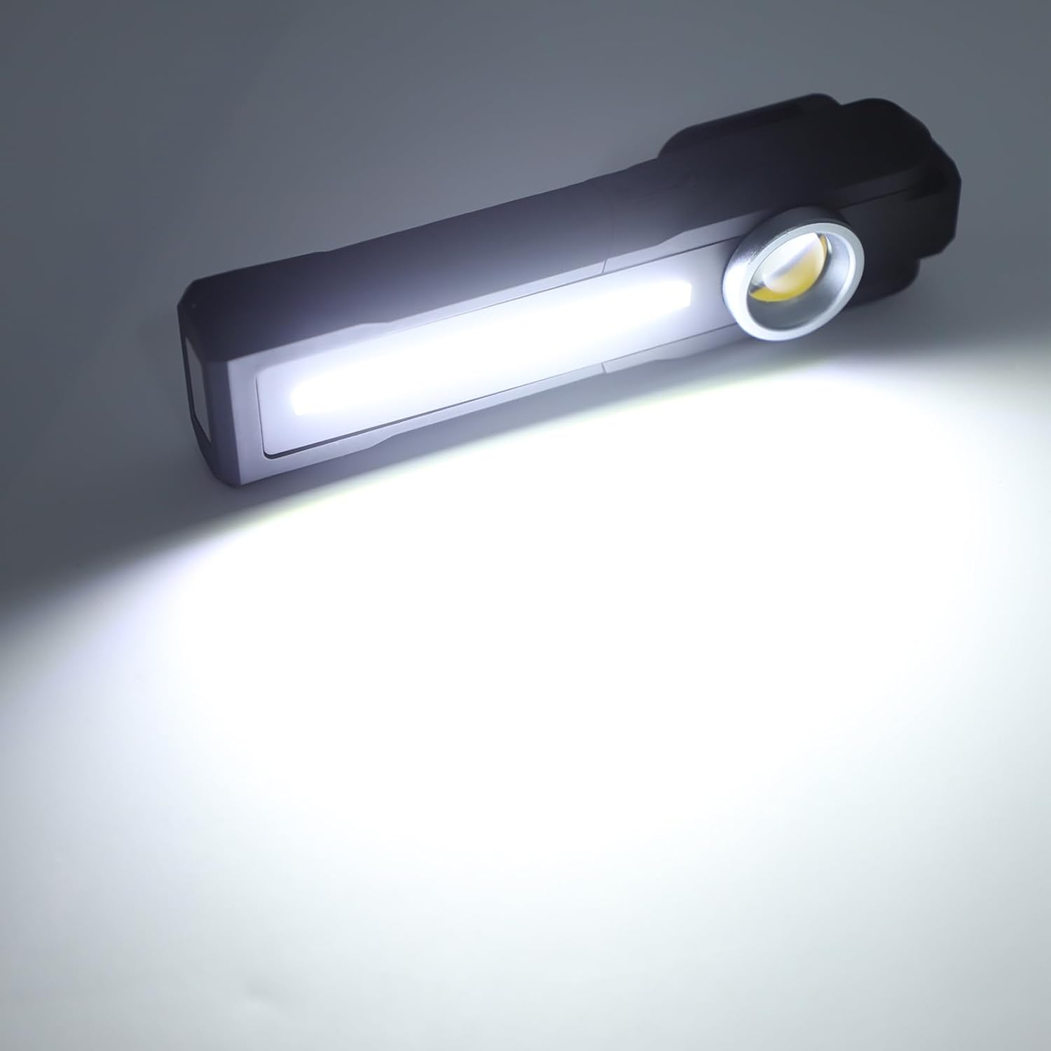 Car Detail Light, 500 Lm Rechargeable Paint Inspection Light with Magnetic Base and Hook, Rechargeable Foldable Car LED Work Light via USB