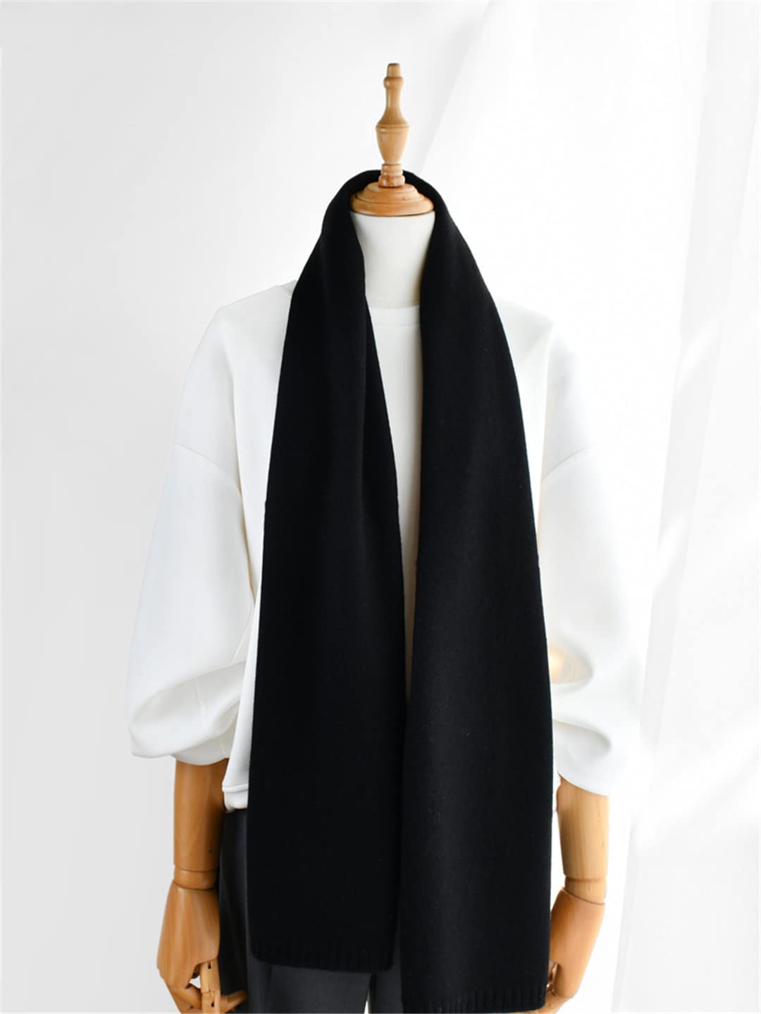 Lmtossey Sciarpa in cashmere stile semplice uomo donna autunno inverno caldo lavoro a maglia morbido cashmere adulti sciarpe regali