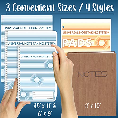 Bookfactory Universal Note Taking System (Cornell Notes) / Notetaking Notebook - 120 Pages, 8 1/2" X 11" - Wire-O (Log-120-7Cw-A(Universal-Note)) #TOP5